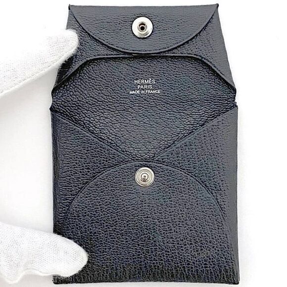 Hermes Coin Case Bastia F22551 Gray Excellent Condition Leather - Picture 5 of 8